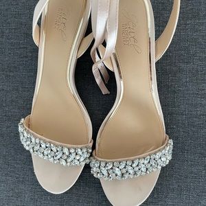 BHLDN Badley Mishka pink block heels